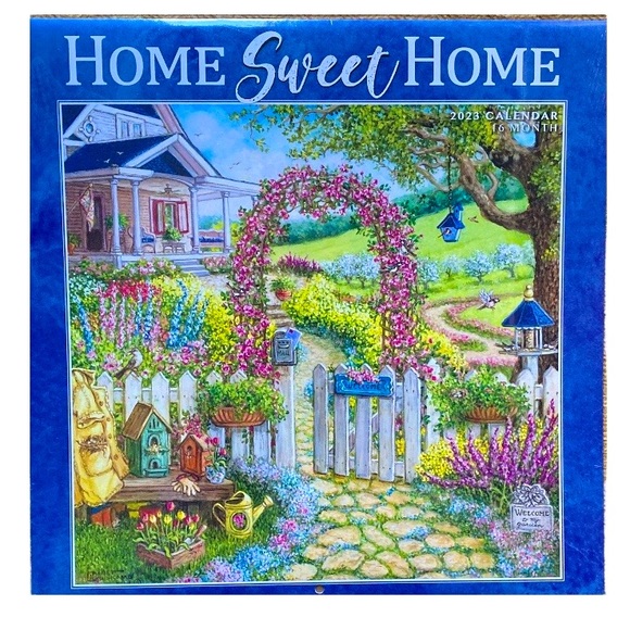 Calendar “Home Sweet Home” Sixteen Months Brand New Gorgeous Paintings - Picture 1 of 10